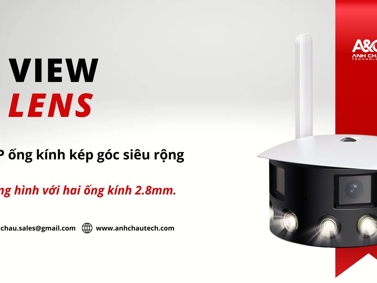Camera wifi ngoài trời ống kính kép góc&nbsp;rộng